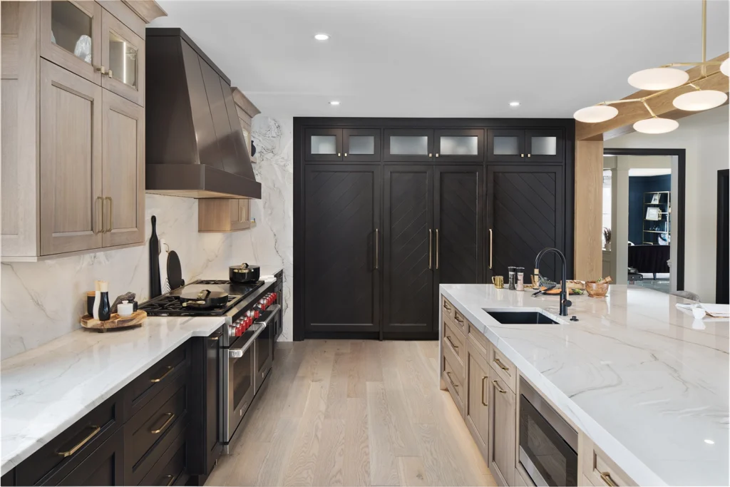 kitchen island that features a sink as a cabinet design customization feature in Bucks County