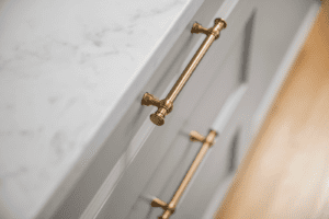 metal accents on cabinetry